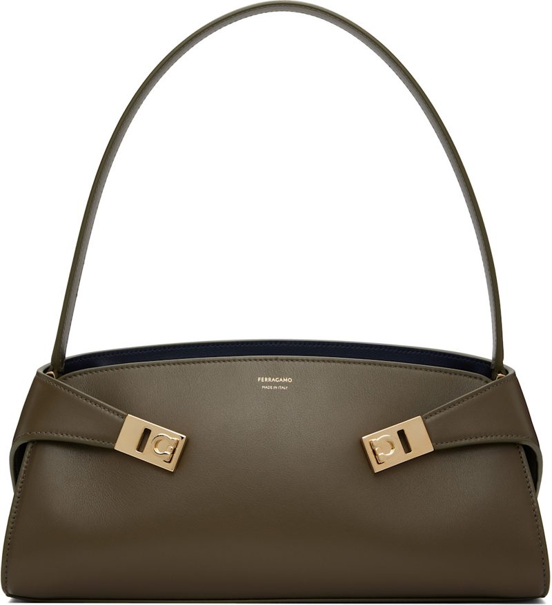 Khaki Hug East-West Shoulder Bag 262270F048004