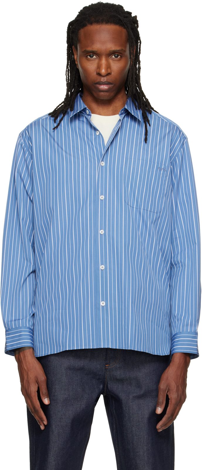 Blue Malo Logo Shirt 262252M192018