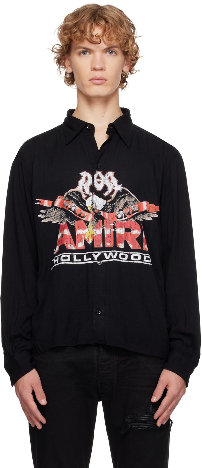 Black Ma Eagle Long Sleeve Shirt 262886M192023