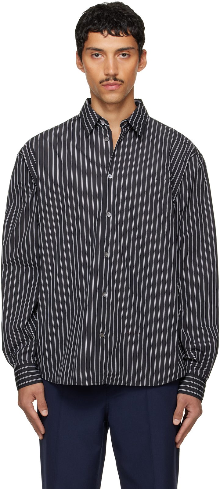Marni Black Striped Shirt 262379M192006
