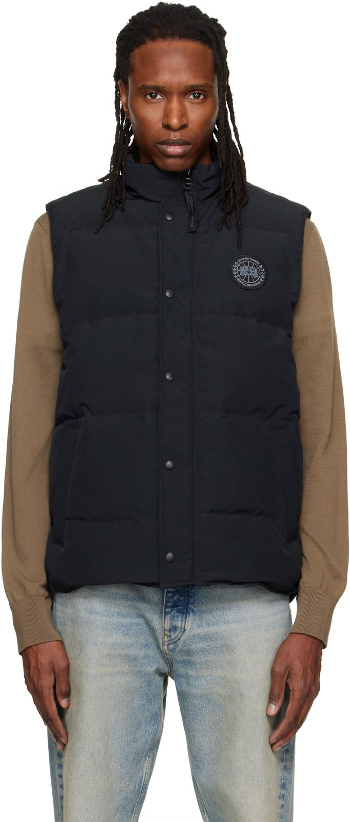 Black Garson Down Vest 262014M178025