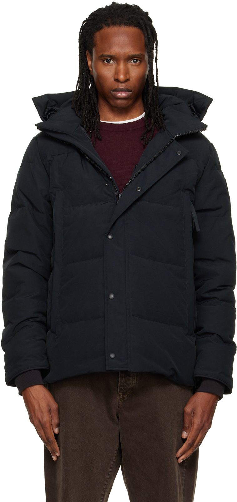 Black Wyndham Down Coat 262014M178024