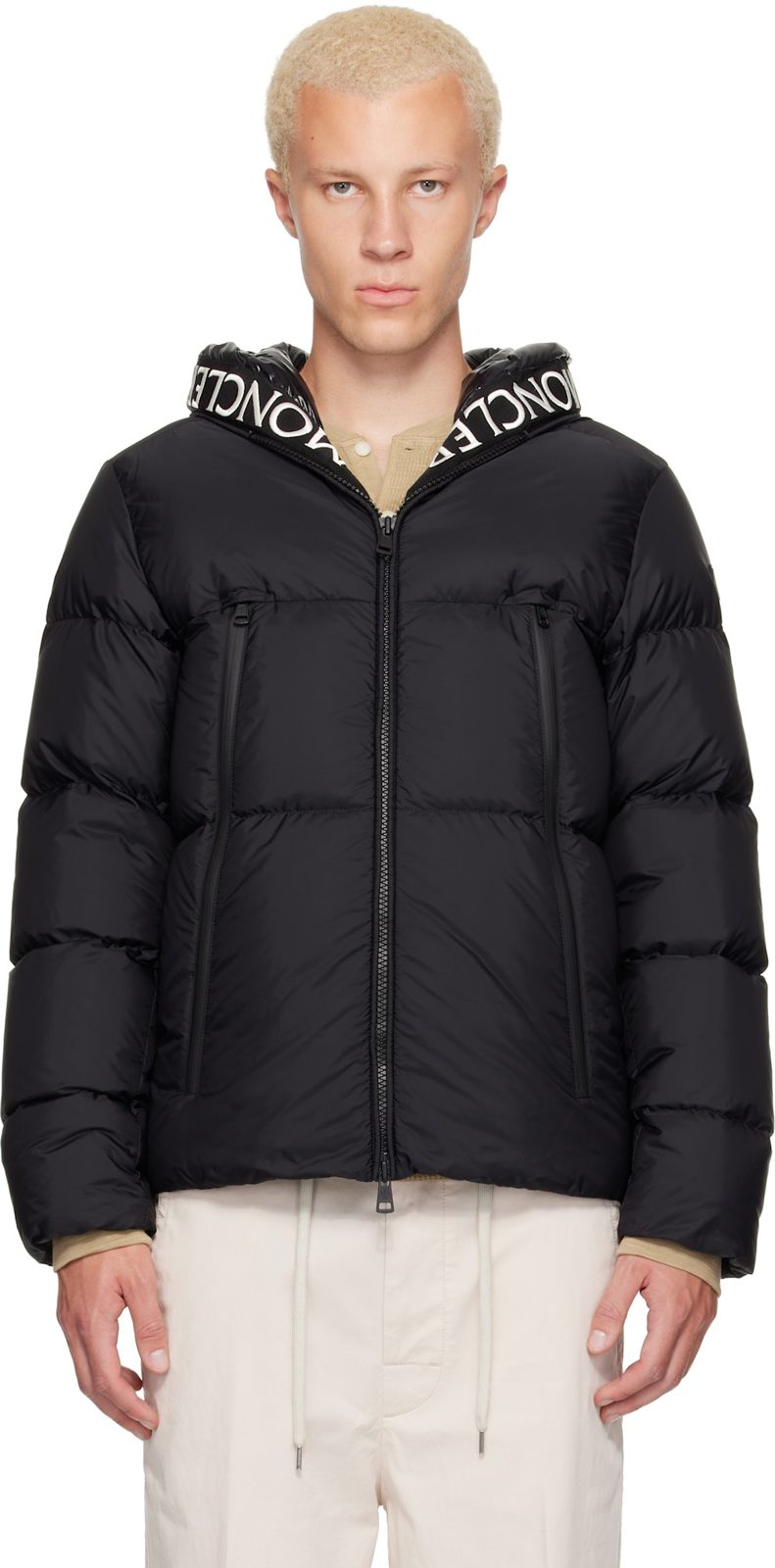 Black Montcla Hooded Short Down Jacket 262111M180002