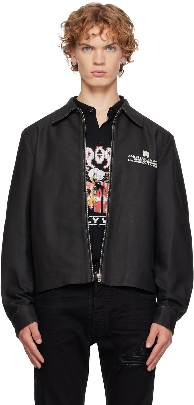 Black MA Hollywood Blouson Jacket 262886M180003