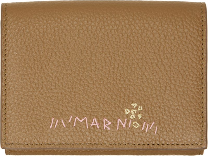 Marni Khaki Trifold Wallet 262379M164005