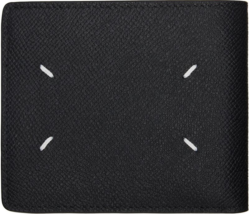 Black Four Stitches Wallet 262168M164019