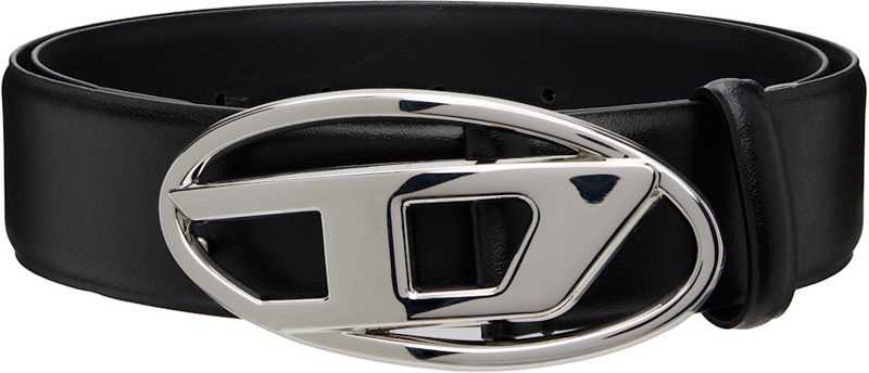 Black 4cm Leather Belt 262001M131016