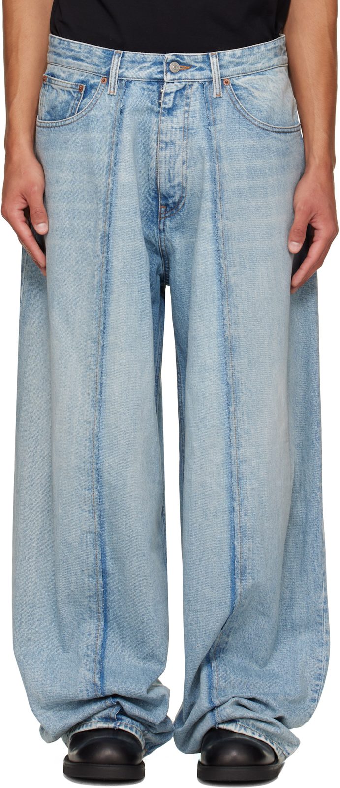 Blue Wide-Leg Jeans 262188M186012