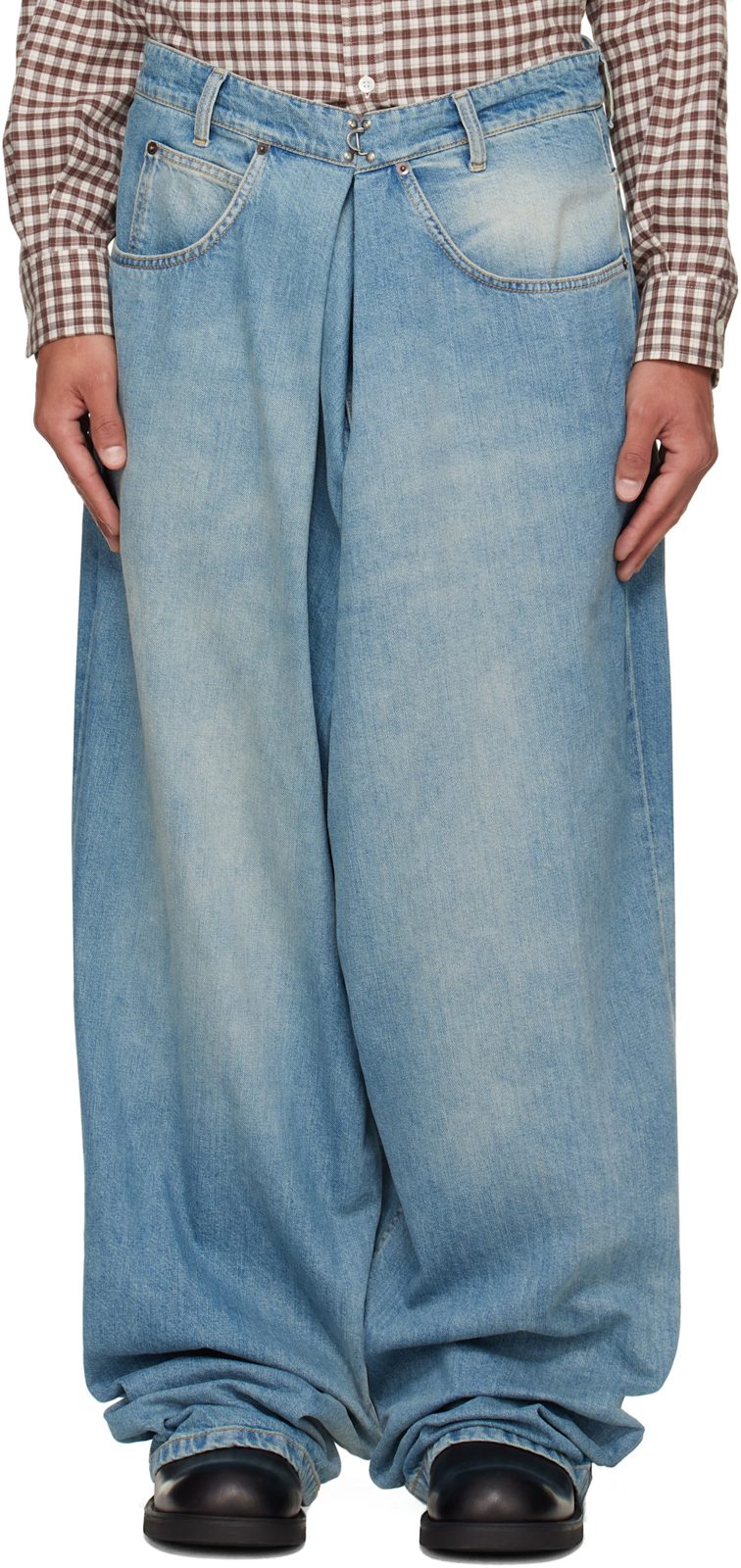 Blue Wrap Jeans 262168M186003