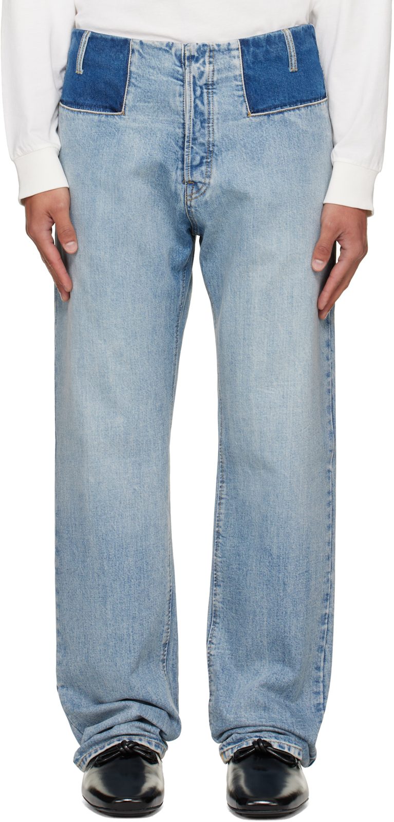 Blue Straight-Leg Jeans 262168M186004
