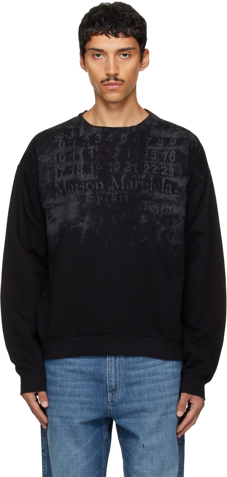 Black Number Sweatshirt 262168M204000