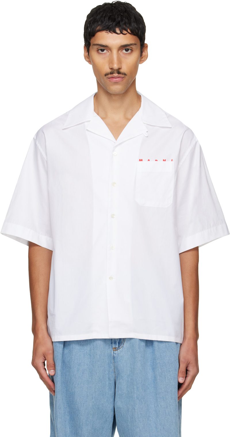 Marni White S/S Shirt 262379M192015