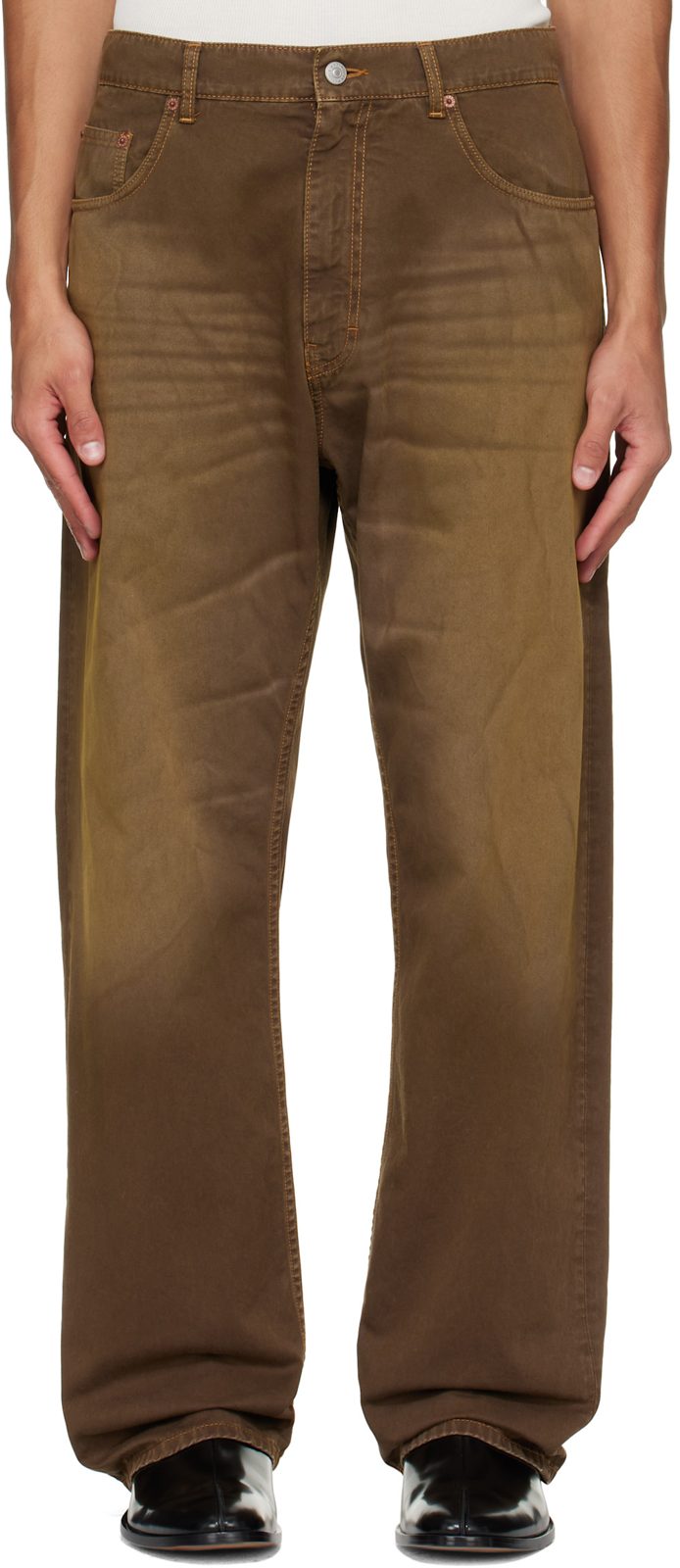 Brown Faded Trousers 262188M186009