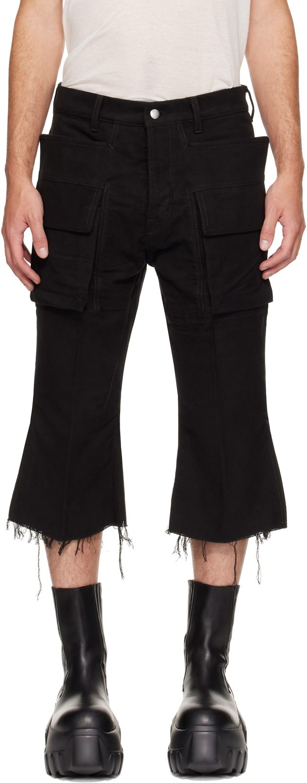 Black Tower Bolan Cutoff Cargo Pants 262232M188042