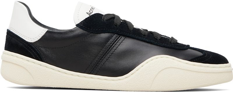 Black & White Leather Sneakers 262129M237003