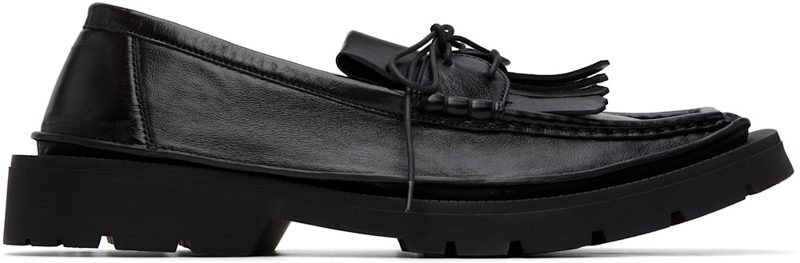 Black Level Fringed Loafers 262168M231000