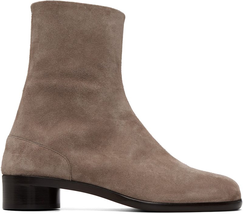 Taupe Tabi Ankle Boots 262168M228010