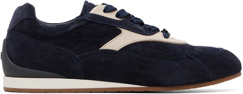 Navy & White Sebastien Sneakers 262270M237002