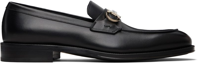 Black Gancini Ornament Loafers 262270M231007