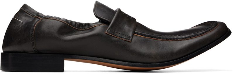 Brown Swing-Toe Loafers 262188M231007