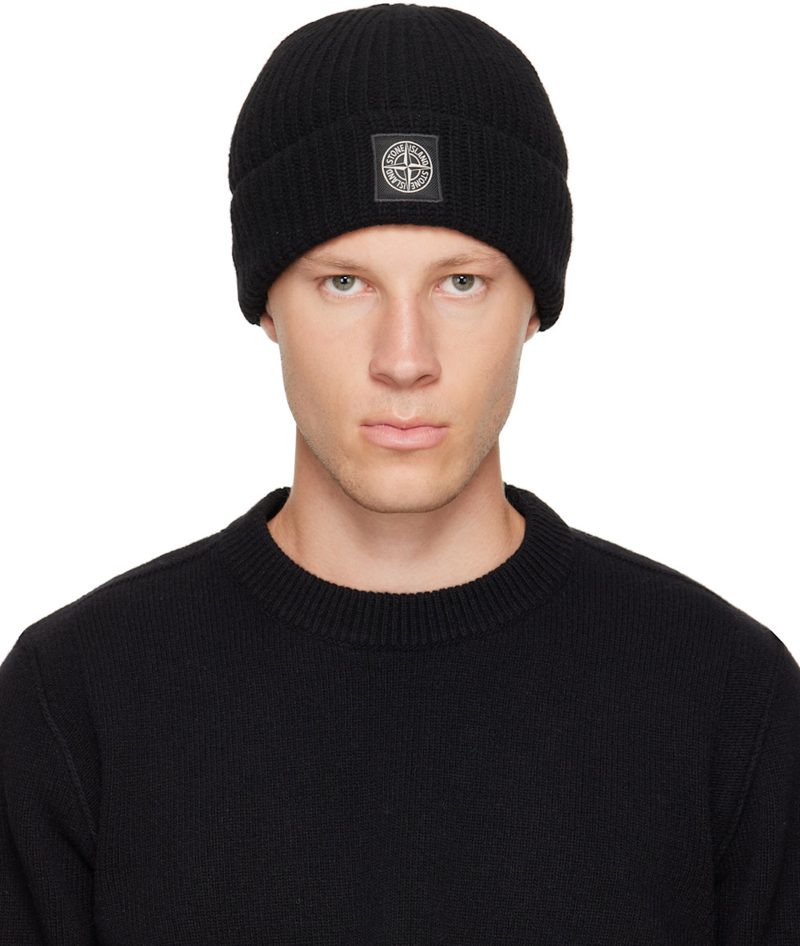 Black N100012 Light RWS Geelong Wool Beanie 262828M138001