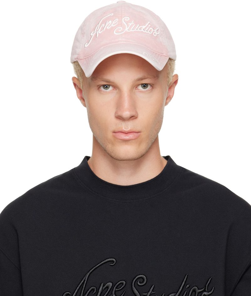 Pink Embroidered Logo Cap 262129M139006