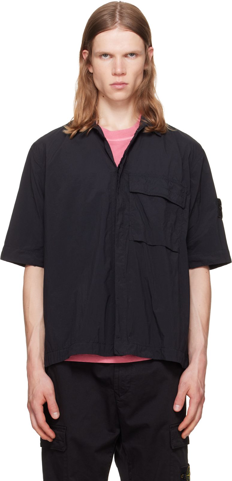 Black 1200019 Nylon Smerigliato S.I. Ghost Shirt 262828M192016