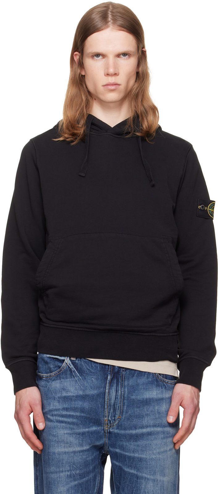 Black 6100062 Organic Cotton Fleece Hoodie 262828M202004