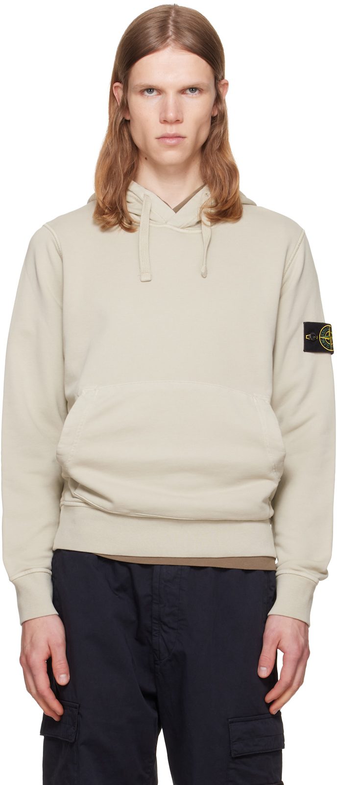 Beige 6100062 Organic Cotton Fleece Hoodie 262828M202001