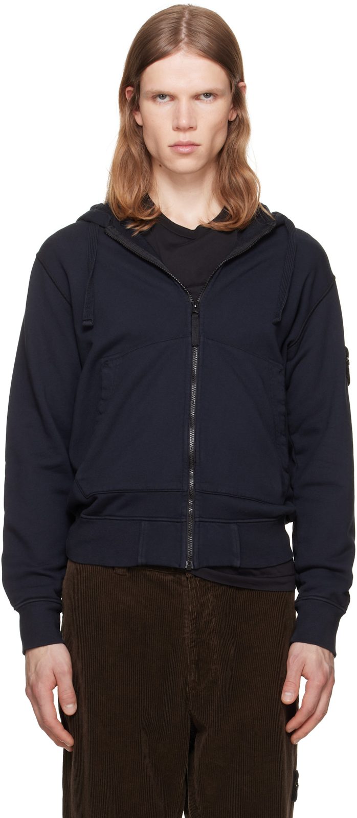 Navy 6100061 Organic Cotton Fleece Hoodie 262828M202012
