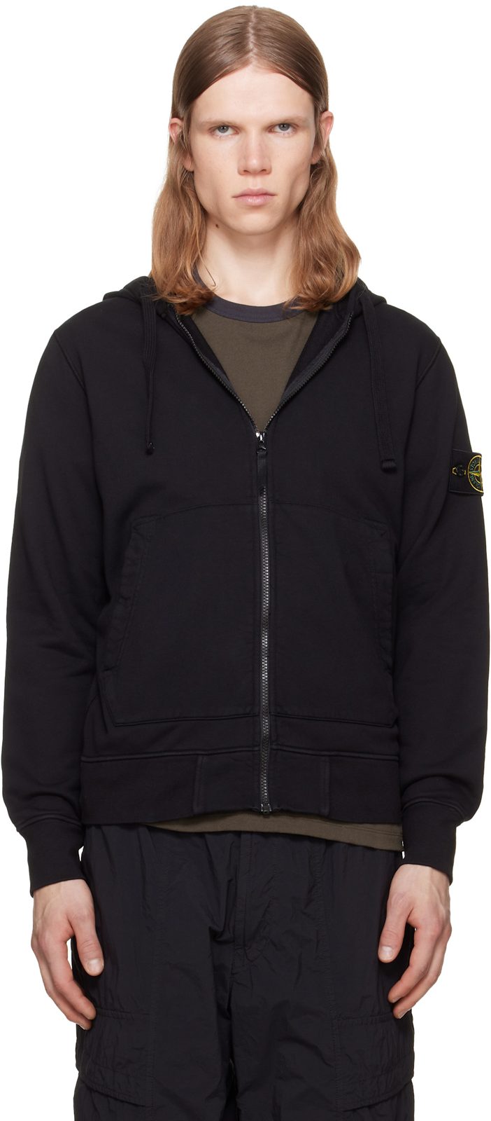 Black 6100061 Organic Cotton Fleece Hoodie 262828M202011