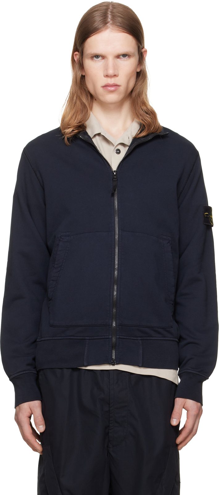 Navy 6100063 Organic Cotton Fleece Sweatshirt 262828M200002