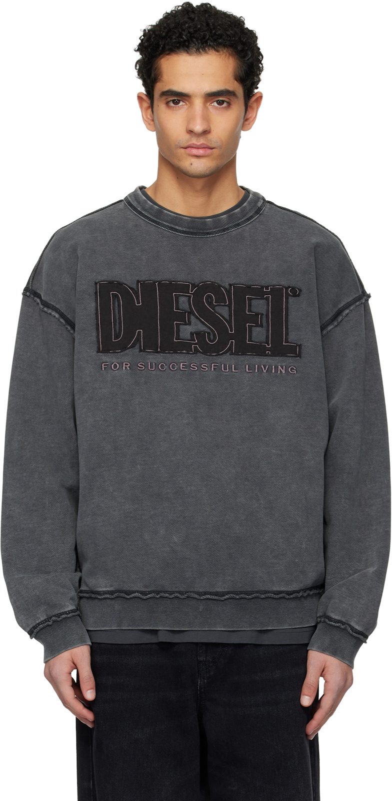Gray S-Boxt-Raw-V1 Sweatshirt 261001M204000