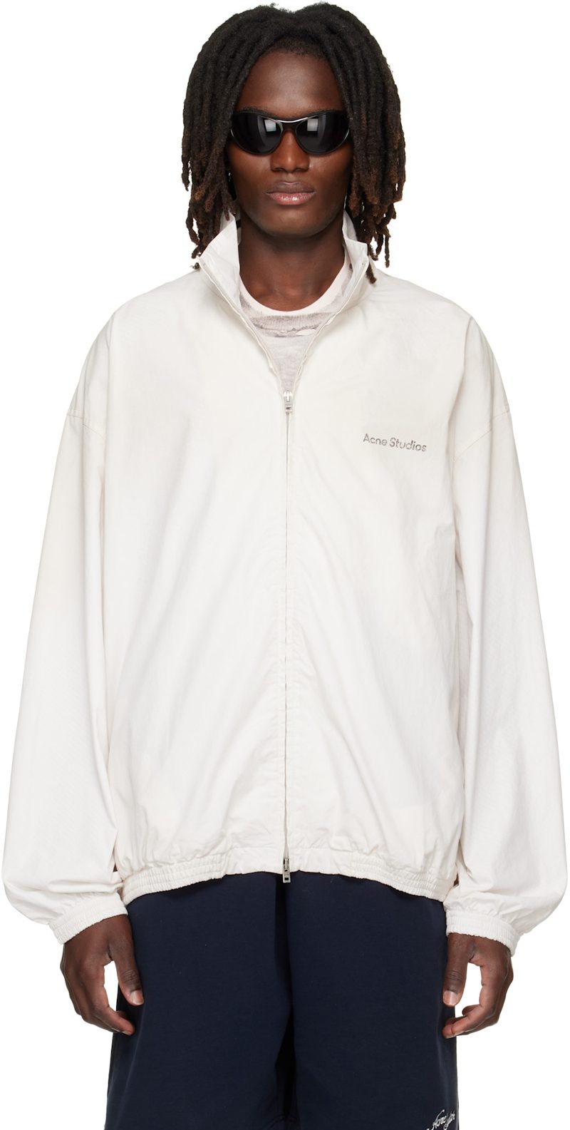 오프화이트 Washed Logo Jacket 262129M180007