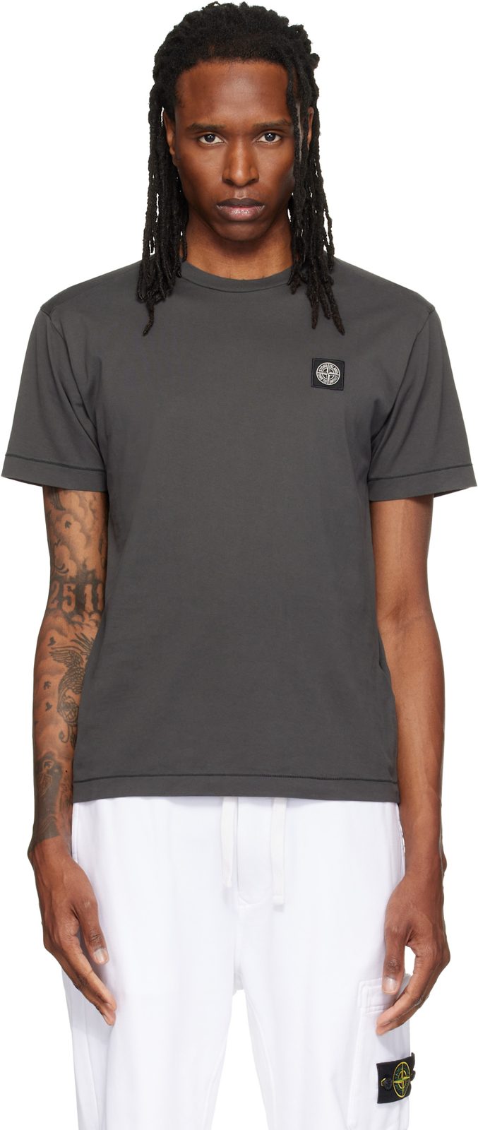 Gray 2100027 60/2 Cotton Jersey T-shirt 262828M213012