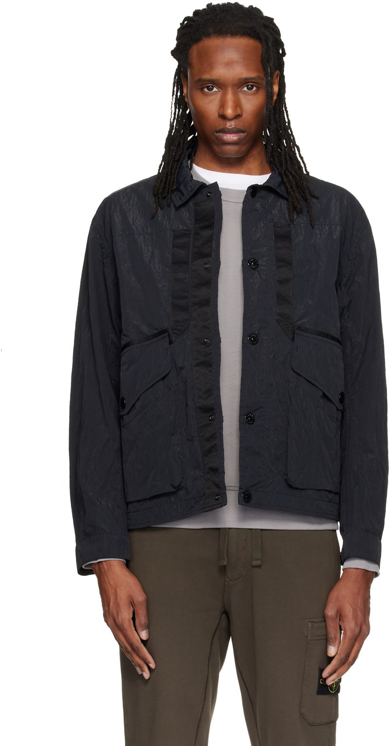 Black Q100008 Warp Rib Nylon-TC Jacket 262828M180012