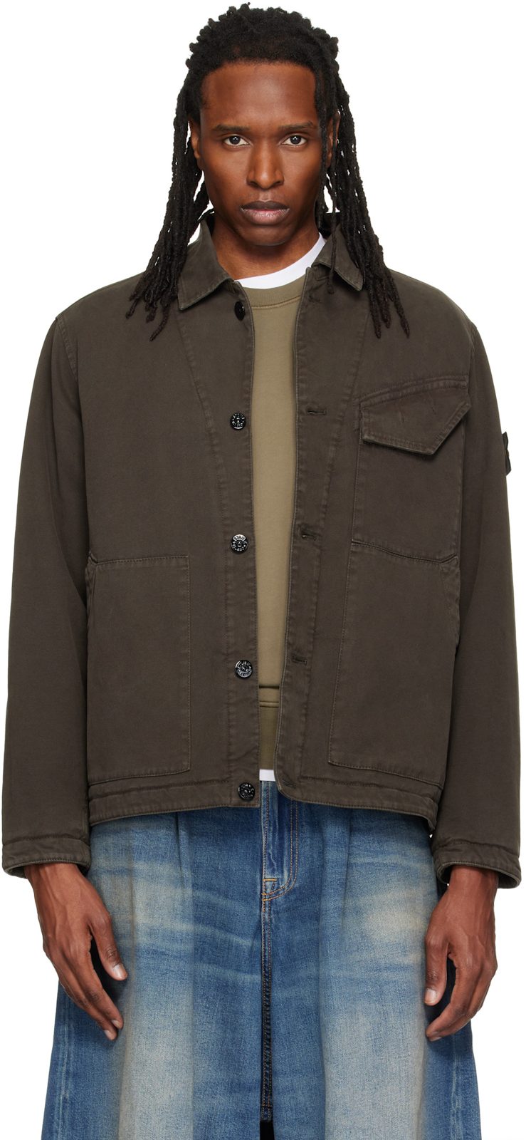 Gray 4100048 Organic Panama Cotton Jacket 262828M180025