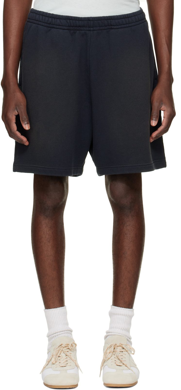 Black Printed-Logo Shorts 262129M193011