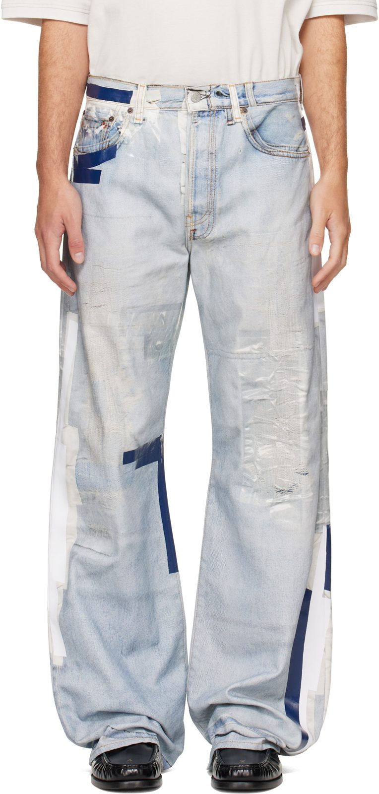 Blue Trompe-Loeil Tape 2021M Jeans 262129M186042