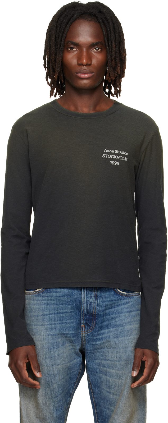 Black Distressed Logo T-shirt 262129M213030