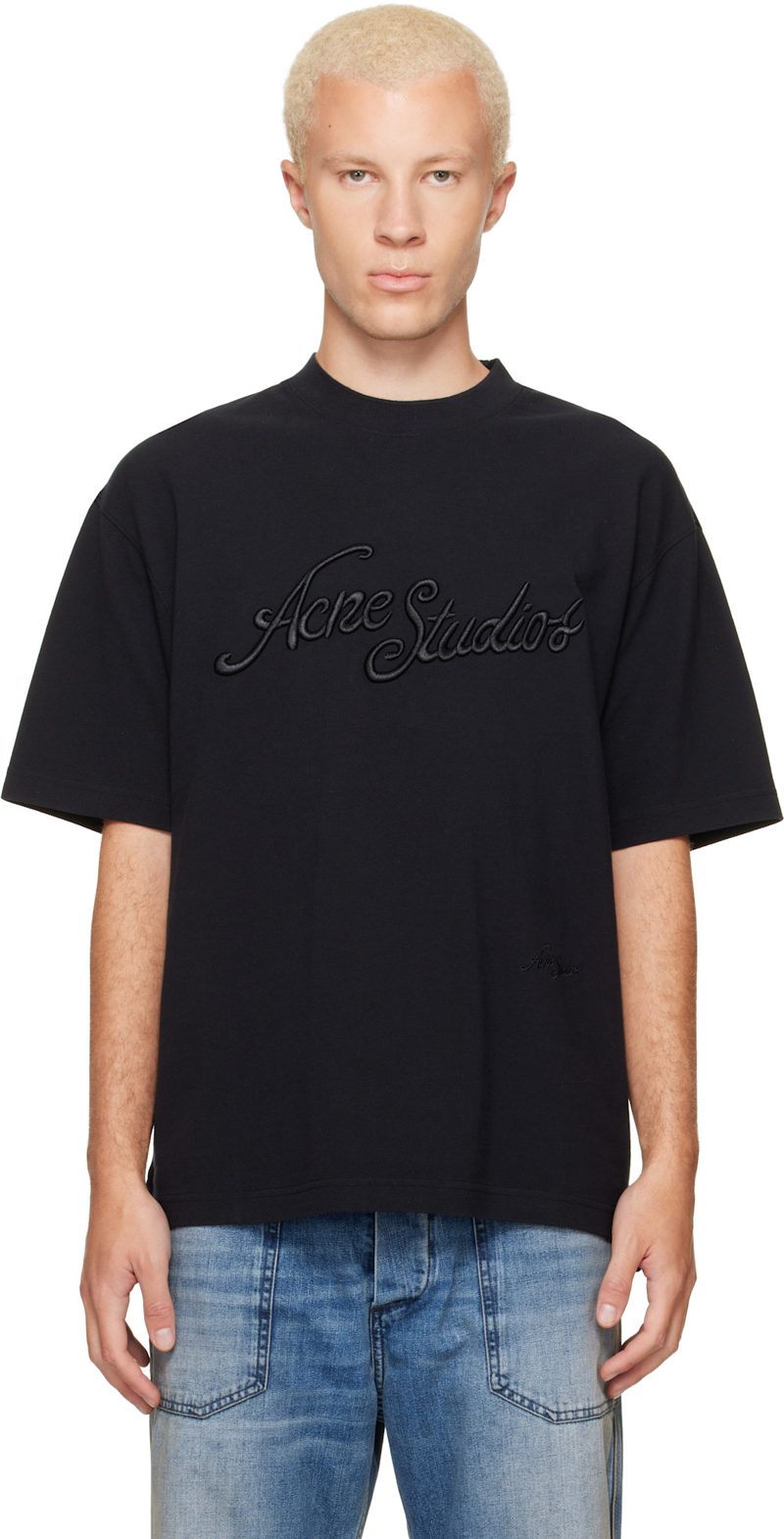 Black Pique Logo T-shirt 262129M213043