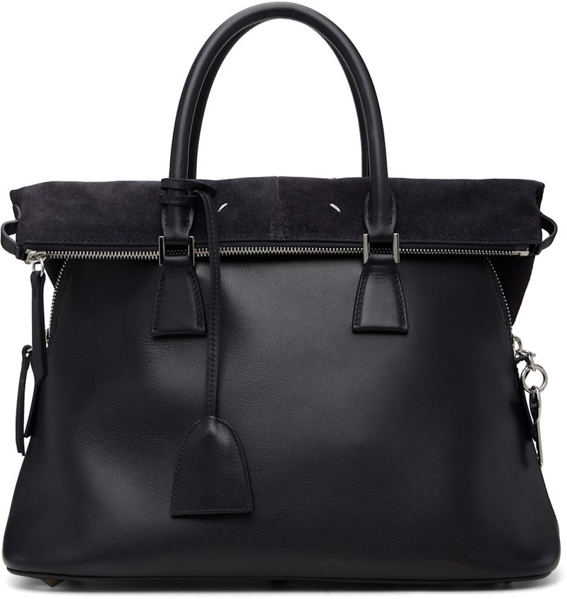 Black 5AC Soft Medium Tote 262168M170004