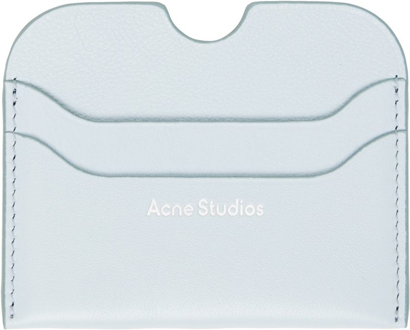 Blue Leather Card Holder 262129F037000