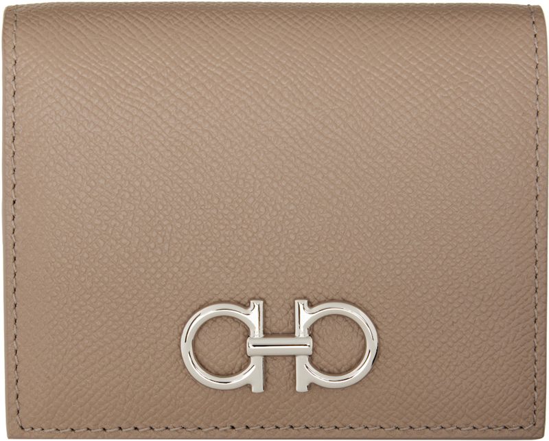 Taupe Gancini Credit Card Holder 262270F037000