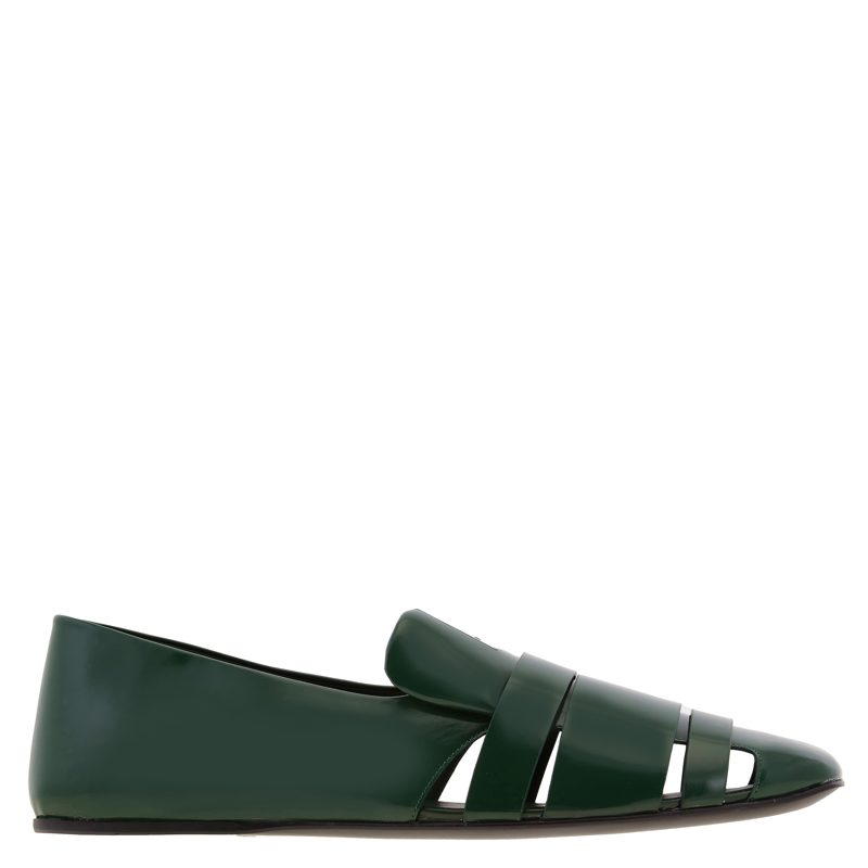 Dion Cutout Leather Loafers