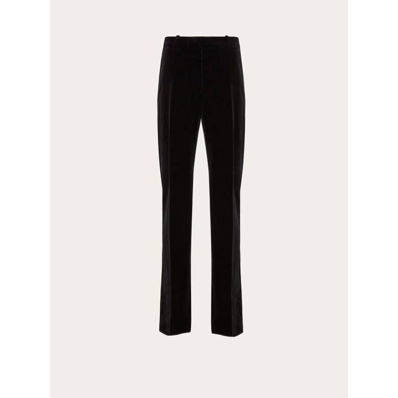 Black Wool Tailored Trousers