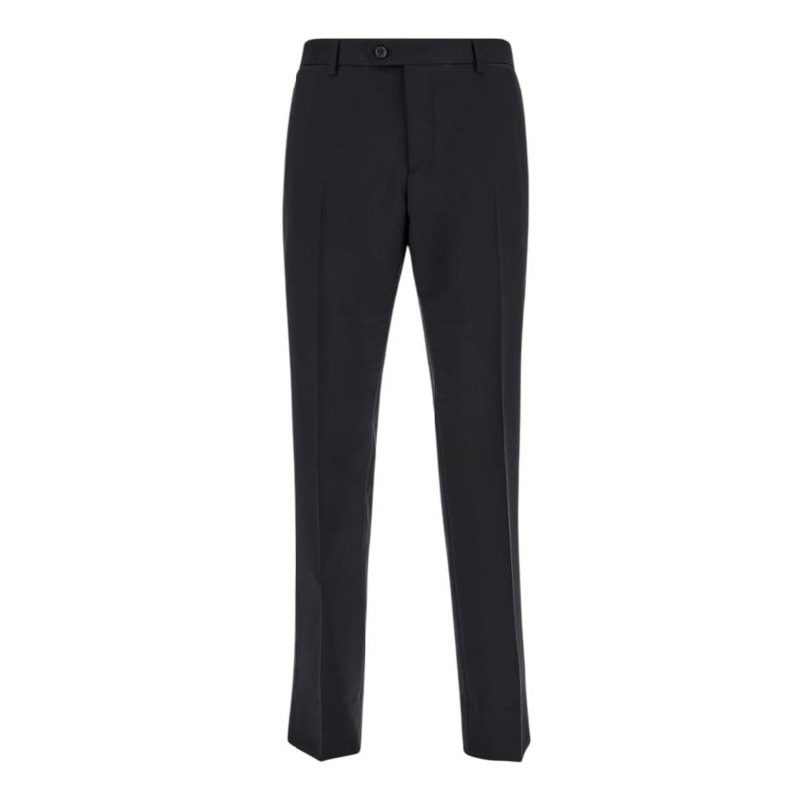 Casual Tailored Wool Blend Trousers