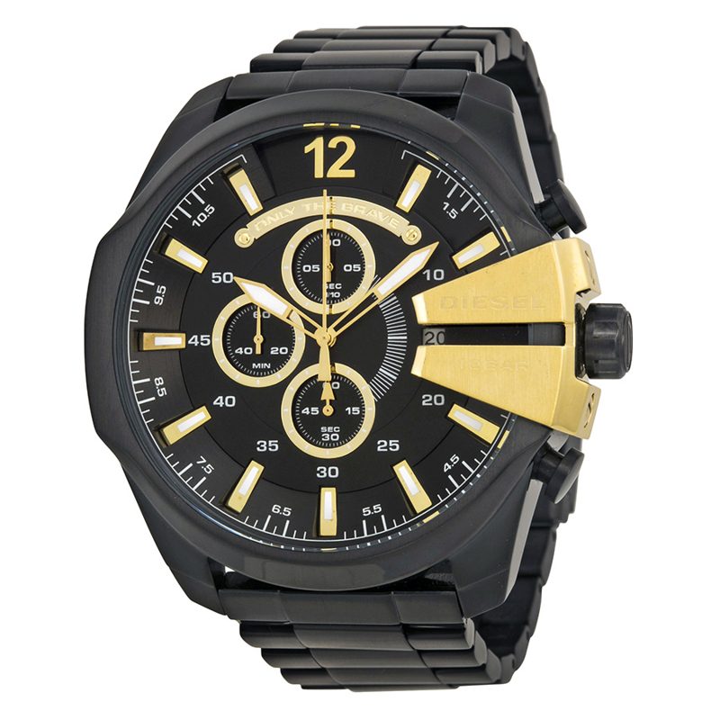 Mega Chief Chronograph Black Dial Mens Watch DZ4338