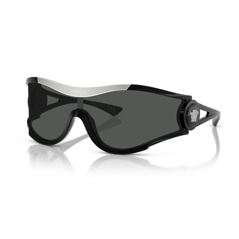 Dark Grey Shield Unisex Sunglasses VE4475 GB1 / 87 42
