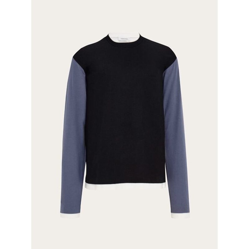 Black And Blue Cotton Shirt_Multi-Color